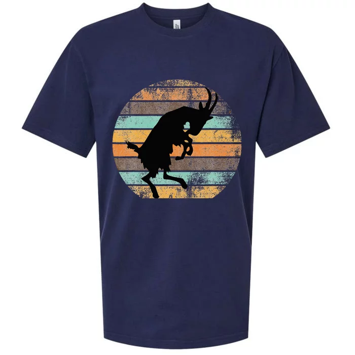 Billy Strings Goat Silhouette Retro Sunset Sueded Cloud Jersey T-Shirt