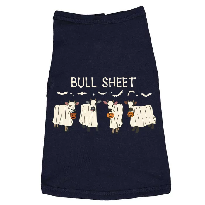 Bull Sheet Ghost Cow Halloween Funny Cow Ghost Women Sweat Doggie Tank