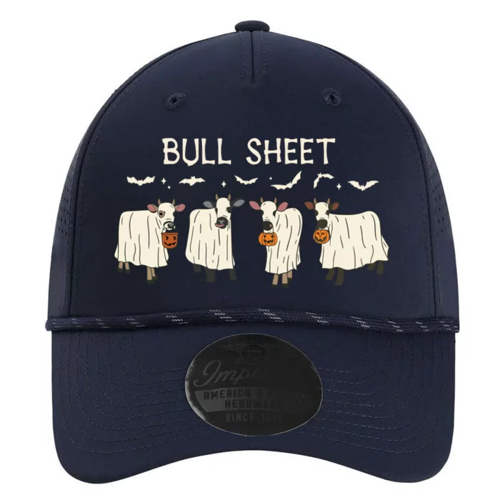 Bull Sheet Ghost Cow Halloween Funny Cow Ghost Women Sweat Performance The Dyno Cap