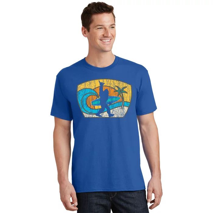 Bigfoot Surfing Gift For Shaka Aloha Surfer Dude T-Shirt