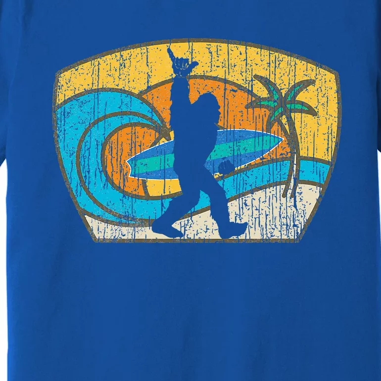 Bigfoot Surfing Gift For Shaka Aloha Surfer Dude Premium T-Shirt