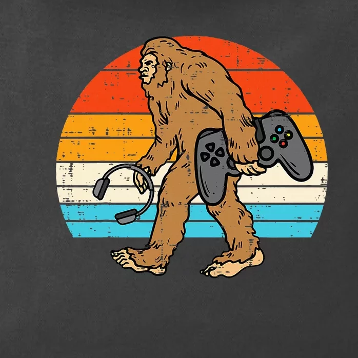 Bigfoot Sasquatch Gamer Retro Gaming Zip Tote Bag