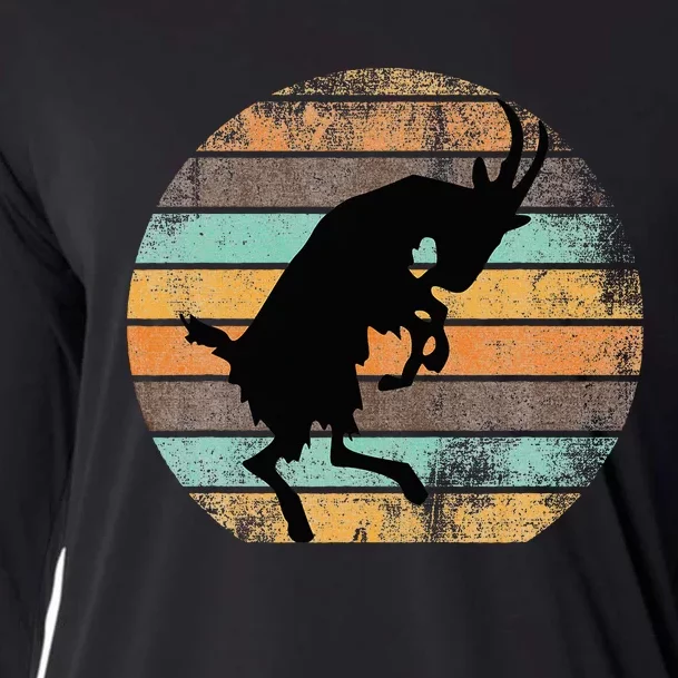 Billy Strings Goat Silhouette Retro Sunset Cooling Performance Long Sleeve Crew