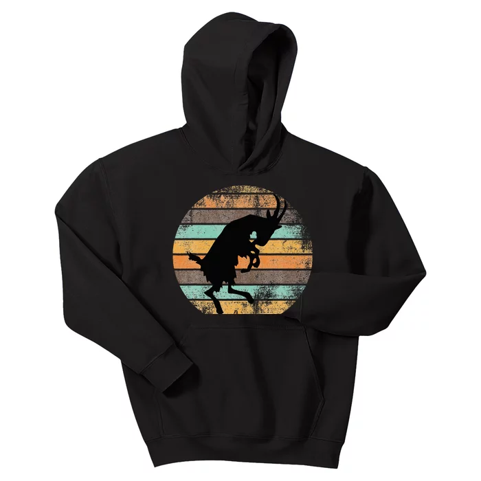 Billy Strings Goat Silhouette Retro Sunset Kids Hoodie