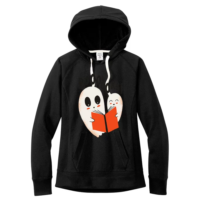 BOOOOKS! Spooky Ghosts Reading BOO BOOKS Halloween Meme Women's Fleece Hoodie