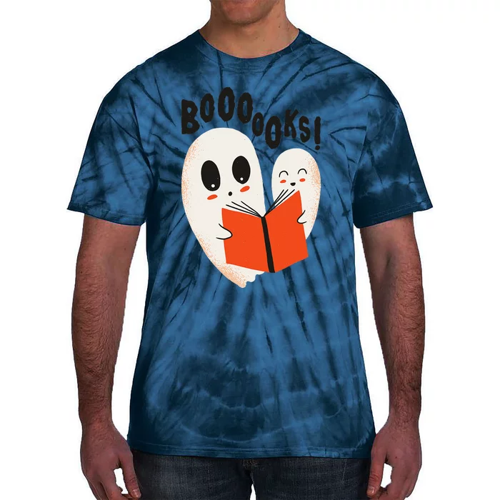 BOOOOKS! Spooky Ghosts Reading BOO BOOKS Halloween Meme Tie-Dye T-Shirt