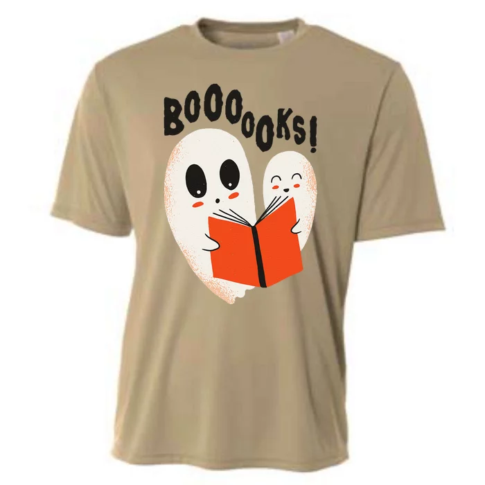 BOOOOKS! Spooky Ghosts Reading BOO BOOKS Halloween Meme Cooling Performance Crew T-Shirt