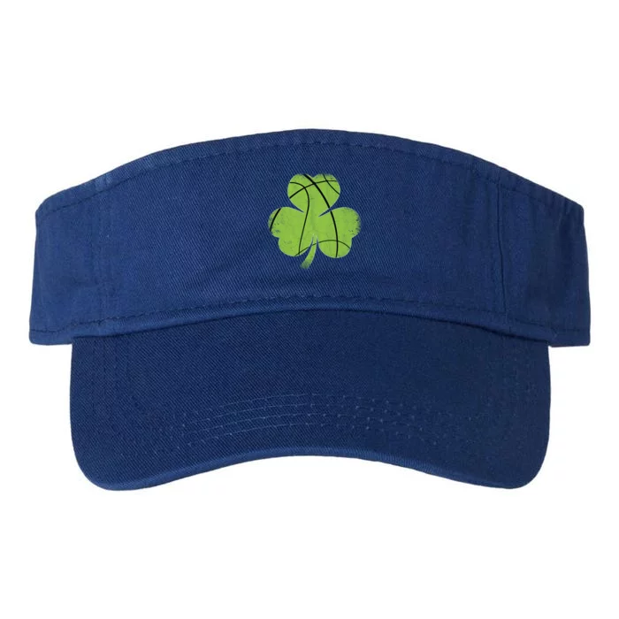 Basketball Shamrock Great Gift Funny St Patricks Day Irish Gift Cute Gift Valucap Bio-Washed Visor