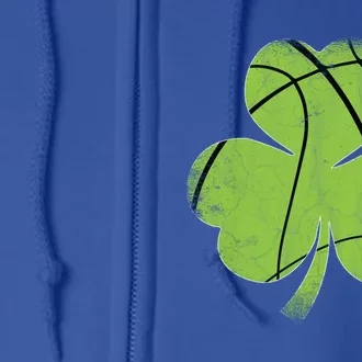 Basketball Shamrock Great Gift Funny St Patricks Day Irish Gift Cute Gift Full Zip Hoodie