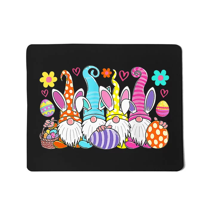 Bunny Spring Gnome Easter Egg Hunting And Basket Mousepad