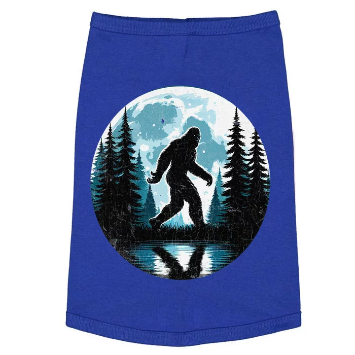 Bigfoot Sasquatch Gifts Fathers Day Bigfoot Moon Doggie Tank