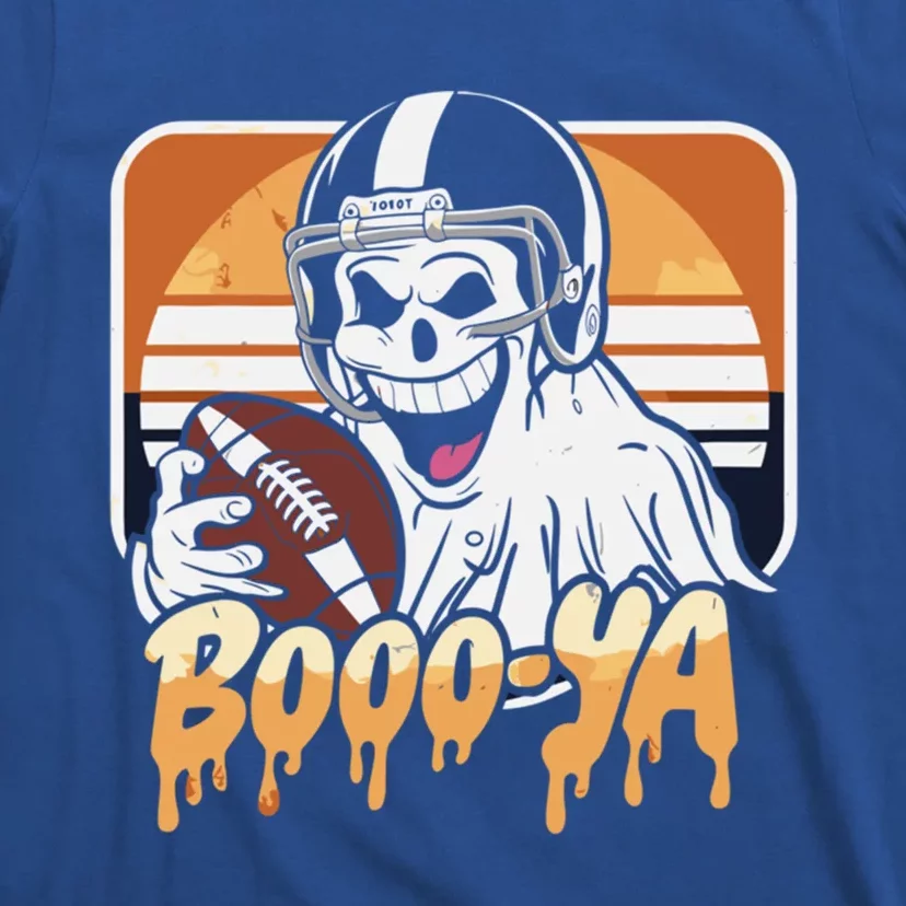 Boooya Spooky Ghost Halloween Football Gift T-Shirt