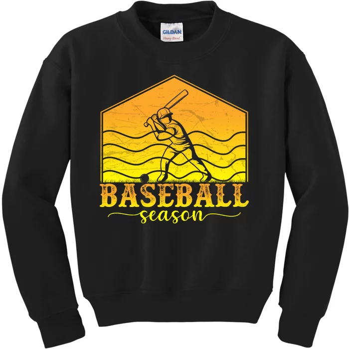 Baseball Season Gift For Baseball Fan Kids Sweatshirt