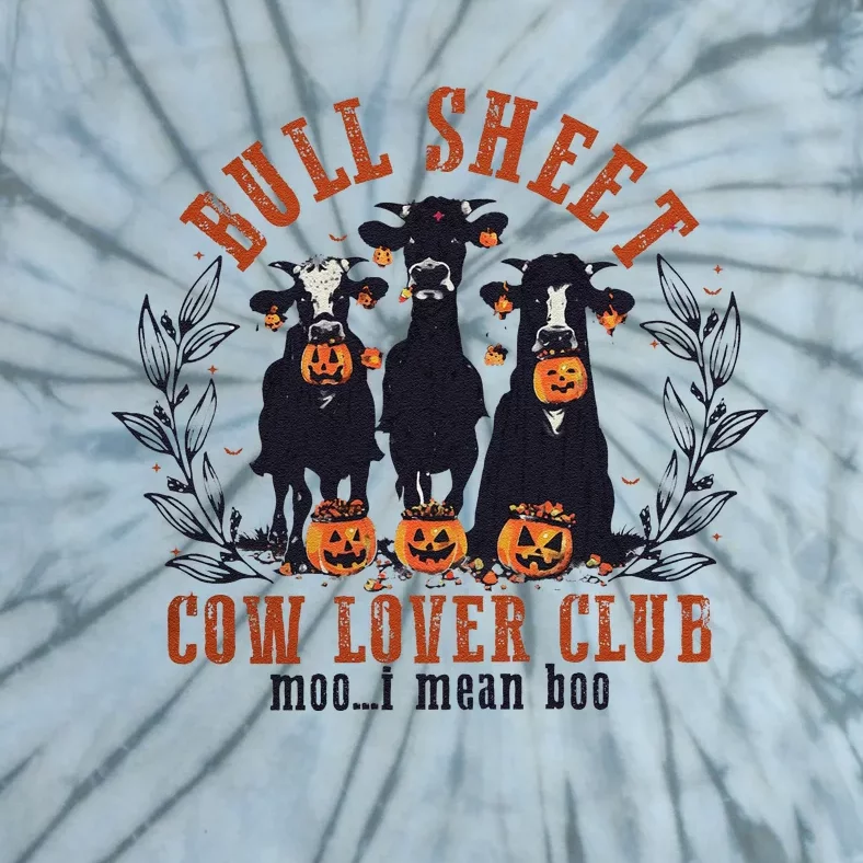 Bull Sheet Ghost Cows Cow Lover Club Tie-Dye T-Shirt