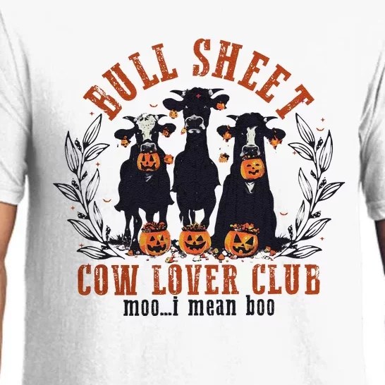 Bull Sheet Ghost Cows Cow Lover Club Pajama Set