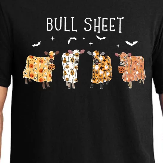 Bull Sheet Ghost Cow Halloween Funny This Is Bull Sheet Gift Pajama Set