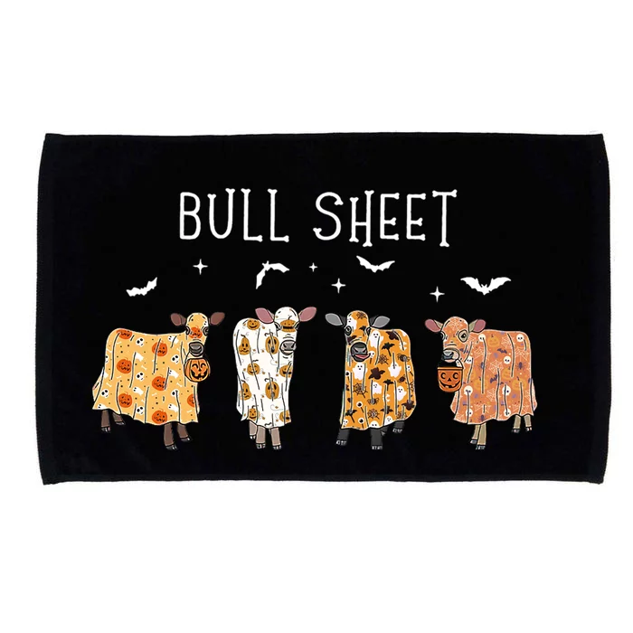 Bull Sheet Ghost Cow Halloween Funny This Is Bull Sheet Gift Microfiber Hand Towel