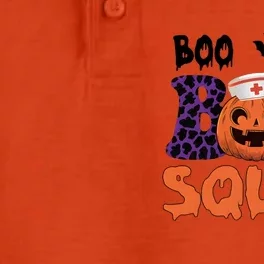 Boo Squad Halloween Nurse Pumpkin Jack O Lantern Dry Zone Grid Performance Polo