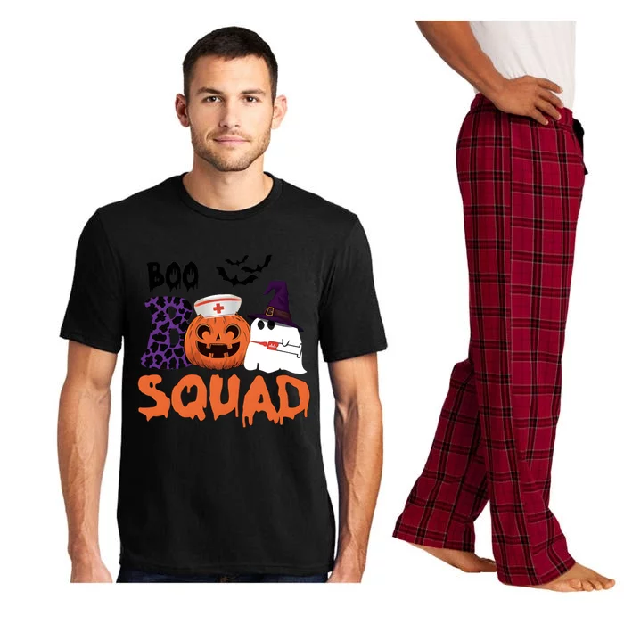 Boo Squad Halloween Nurse Pumpkin Jack O Lantern Pajama Set