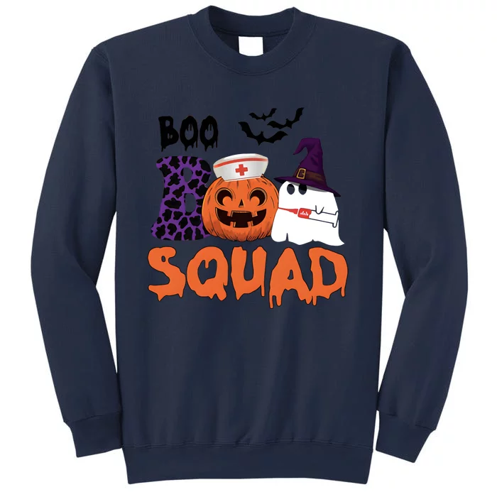 Boo Squad Halloween Nurse Pumpkin Jack O Lantern Sweatshirt