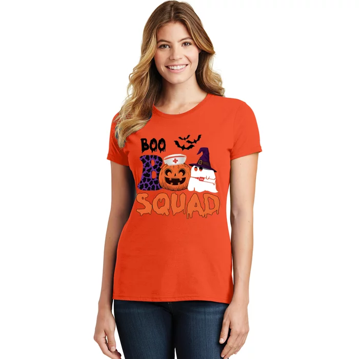 Boo Squad Halloween Nurse Pumpkin Jack O Lantern Women's T-Shirt