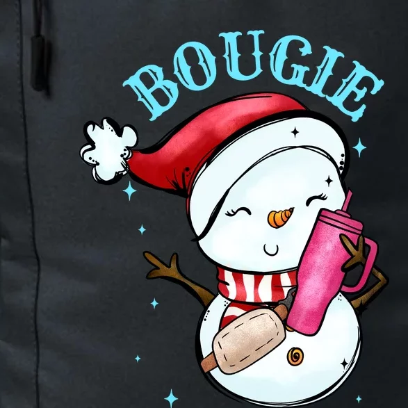 Bougie Snowman Holding A Tumbler Daily Commute Backpack