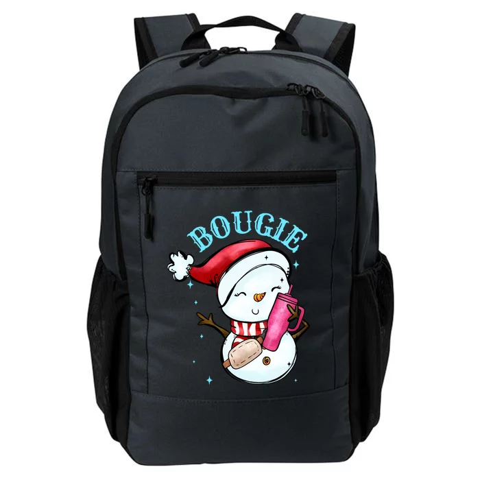 Bougie Snowman Holding A Tumbler Daily Commute Backpack