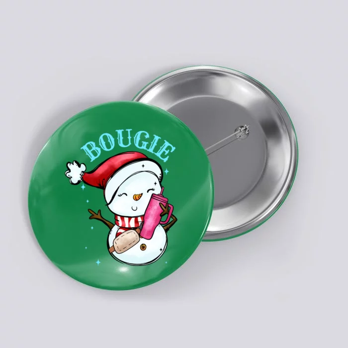 Bougie Snowman Holding A Tumbler Button