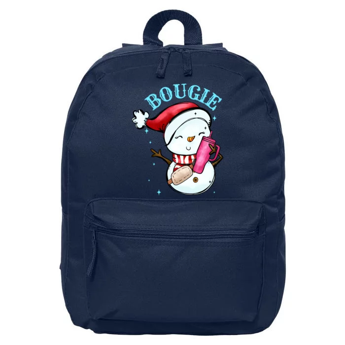 Bougie Snowman Holding A Tumbler 16 in Basic Backpack