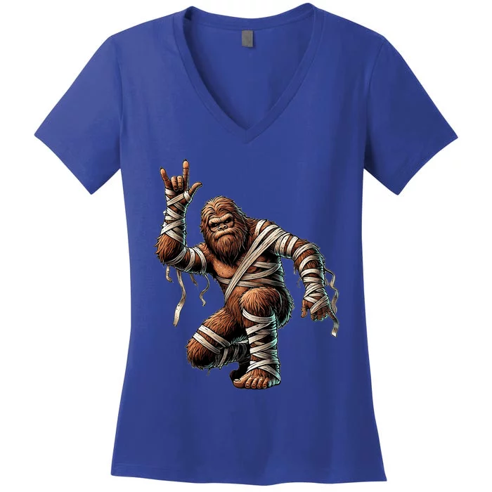 Bigfoot Sasquatch Halloween Bigfoot Women's V-Neck T-Shirt