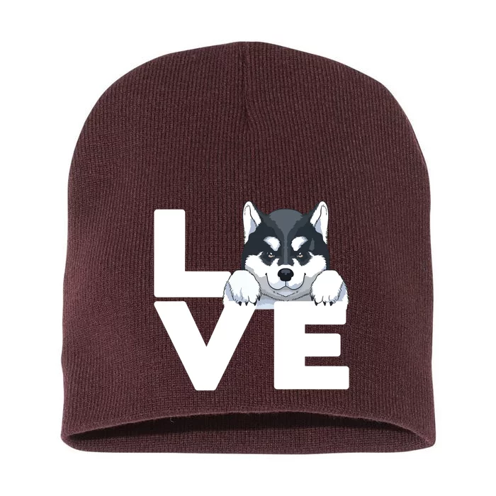 Best Siberian Husky For Men Women Huskies Dog Owner Lover Short Acrylic Beanie