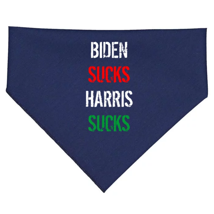 Biden Sucks Harris Sucks USA-Made Doggie Bandana