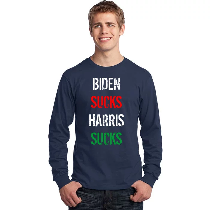 Biden Sucks Harris Sucks Tall Long Sleeve T-Shirt