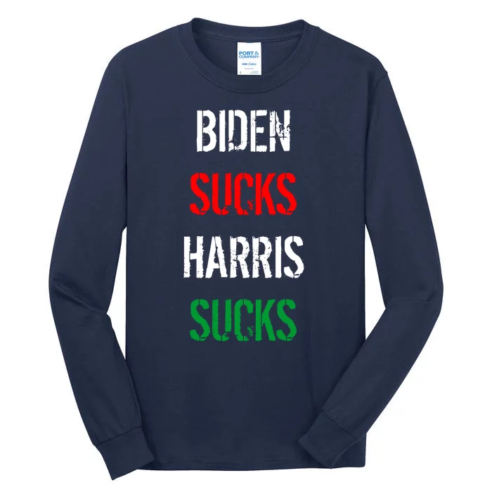 Biden Sucks Harris Sucks Tall Long Sleeve T-Shirt