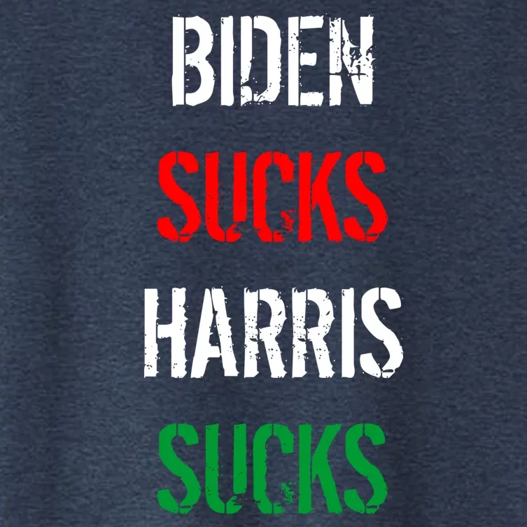 Biden Sucks Harris Sucks Women's Crop Top Tee