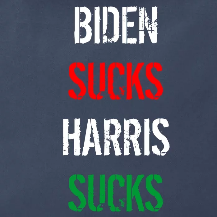 Biden Sucks Harris Sucks Zip Tote Bag