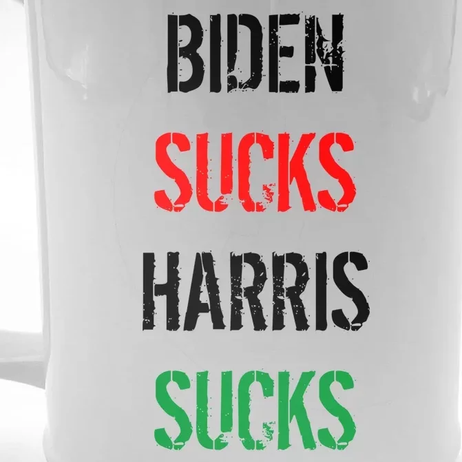 Biden Sucks Harris Sucks Front & Back Beer Stein