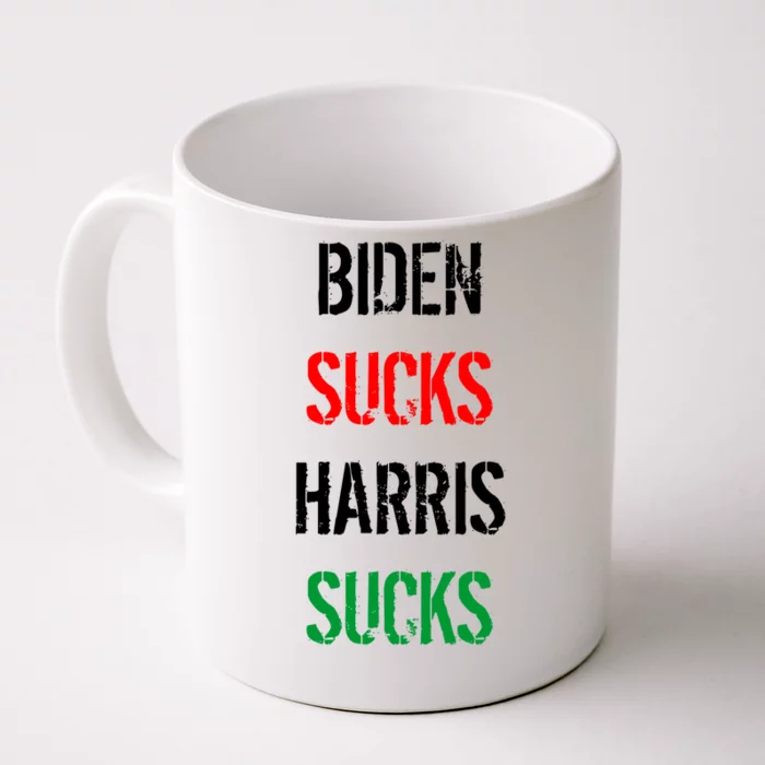 Biden Sucks Harris Sucks Front & Back Coffee Mug