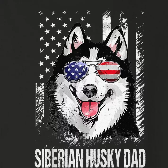 Best Siberian Husky Dad Ever American Flag Dog Lover Premium Toddler Long Sleeve Shirt