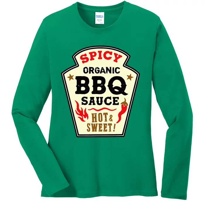 Bbq Sauce Hot Spicy Grill K.E.T.C.H.U.P Barbeque Halloween Ladies Long Sleeve Shirt