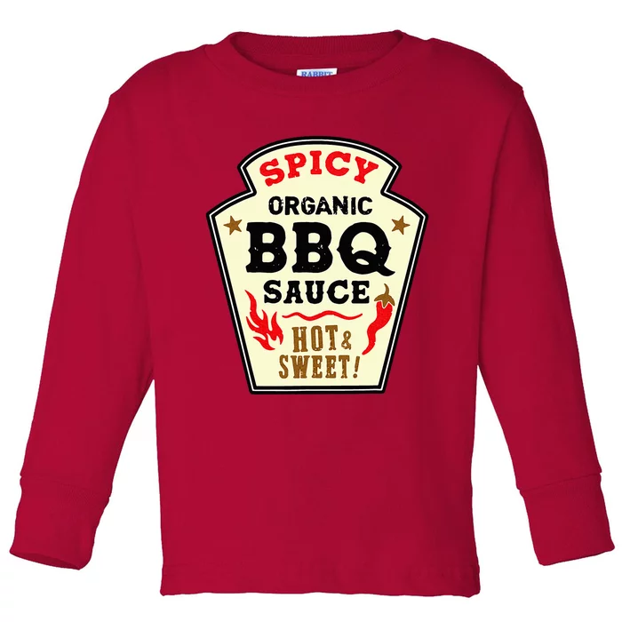 Bbq Sauce Hot Spicy Grill K.E.T.C.H.U.P Barbeque Halloween Toddler Long Sleeve Shirt