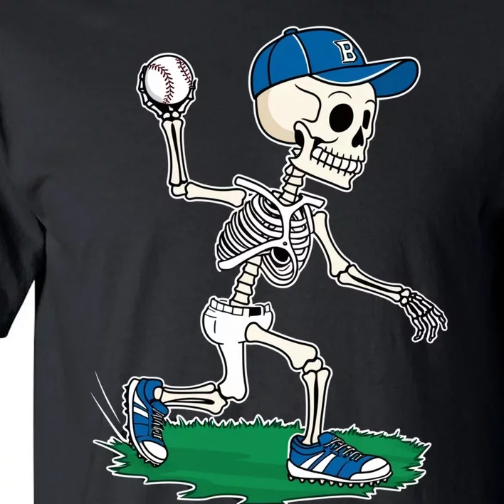 Baseball Skeleton Halloween Spooky Baseball Halloween Design Tall T-Shirt