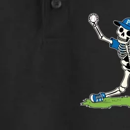 Baseball Skeleton Halloween Spooky Baseball Halloween Design Dry Zone Grid Performance Polo