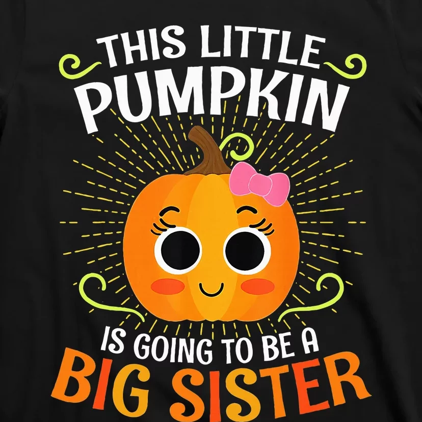 Big Sister Halloween Announcement Pumpkin Costume T-Shirt