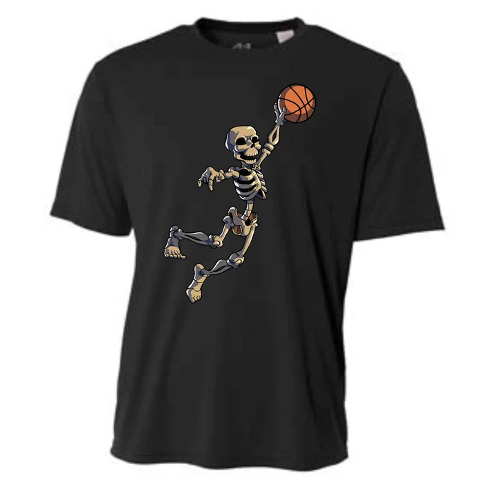 Basketball Skeleton Halloween Basketball Halloween Cooling Performance Crew T-Shirt