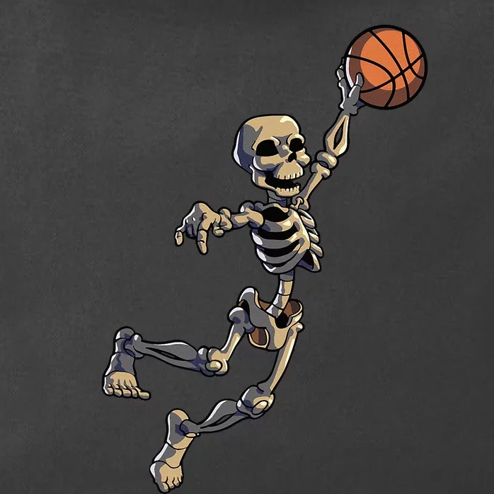 Basketball Skeleton Halloween Basketball Halloween Zip Tote Bag