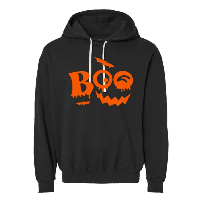 Boo Spooky Halloween Festive Garment-Dyed Fleece Hoodie