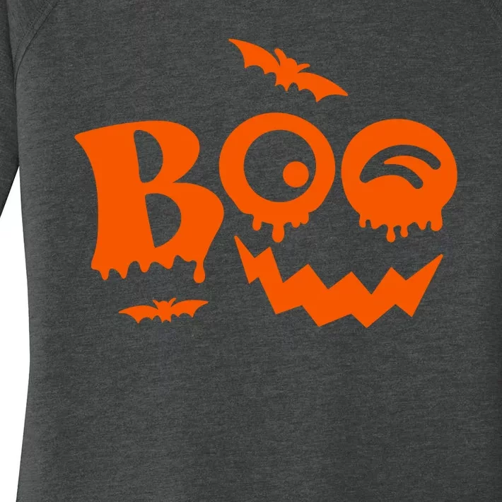 Boo Spooky Halloween Festive Women's Perfect Tri Tunic Long Sleeve Shirt