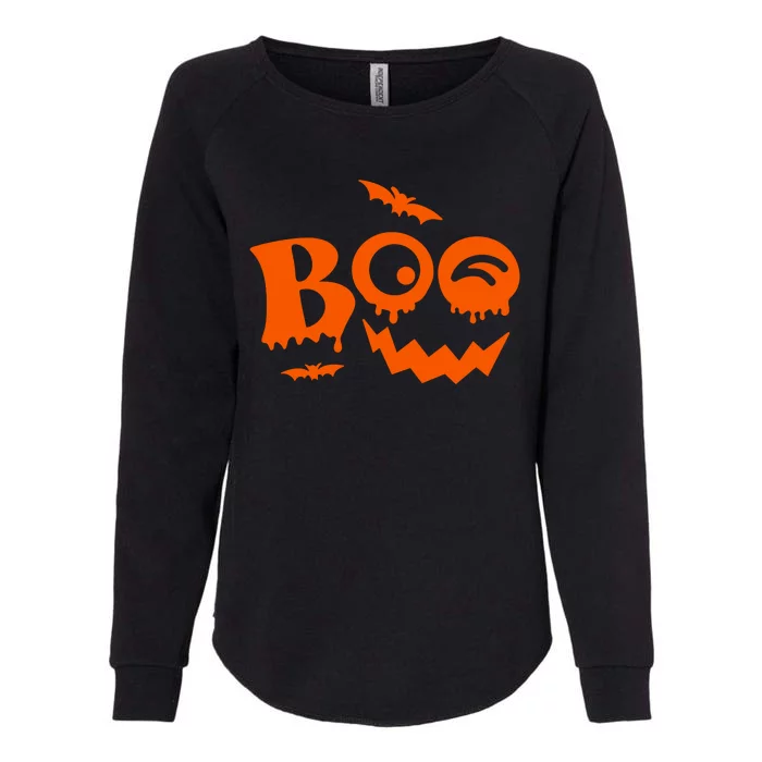 Boo Spooky Halloween Festive Womens California Wash Sweatshirt