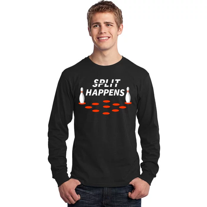 Bowling Split Happens Tall Long Sleeve T-Shirt